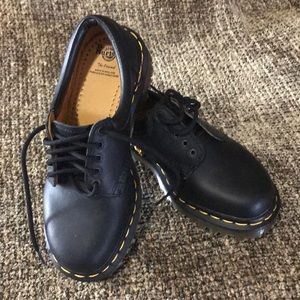 Classic Dr. Martens Shoes in Black Leather